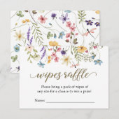 Fleur sauvage Baby In Bloom Wipes Carte Raffle (Devant / Derrière)