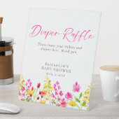 Fleur sauvage Baby shower Déchets Signe personnali (In SItu)