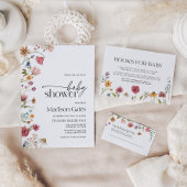 Fleur sauvage baby shower Invitation