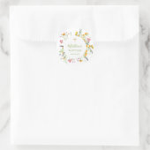 Fleur sauvage Baptême Communion Favoriser Sticker (Sac)