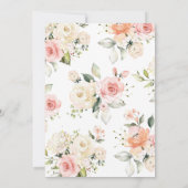 Fleur sauvage Baptême Invitation fille (Dos)