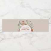 Fleur sauvage Birthday Water Bottle Étiquettes (Étiquettes simples)