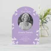 Fleur sauvage blanc dans l'amour carte funéraire m (Debout devant)