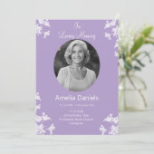 Fleur sauvage blanc dans l'amour carte funéraire m (Debout devant)