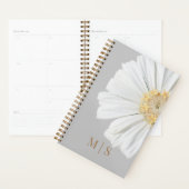 Fleur sauvage Blanc Monogramme Sur Bleu Dusty (Devant avec enveloppe)