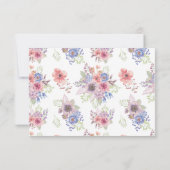 Fleur sauvage bleu et violet carte "Maid of Honor? (Dos)