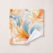 Fleur sauvage bleu orange (Gant de toilette)