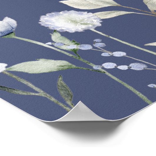 Fleur sauvage bleu Ordre des événements poster Mar (Coin)