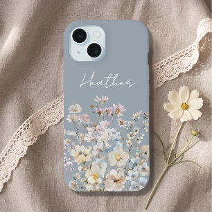 Fleur sauvage bleu poussiéreux personnalisée