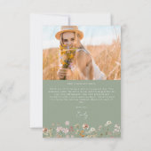 Fleur sauvage Bloom Graduation Photo Merci (Dos)