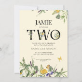 Fleur sauvage Boho 2e Invitation fille anniversair (Devant)