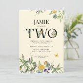 Fleur sauvage Boho 2e Invitation fille anniversair (Debout devant)