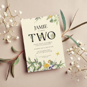 Fleur sauvage Boho 2e Invitation fille anniversair