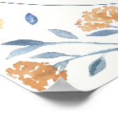 Fleur sauvage Boho Affiche de bienvenue Baby showe (Coin)