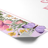 Fleur sauvage Boho Anniversaire Affiche de bienven (Coin)