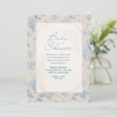 Fleur sauvage Boho Baby shower Invitation (Debout devant)