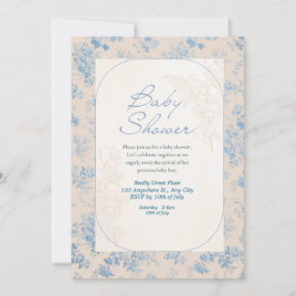 Fleur sauvage Boho Baby shower Invitation