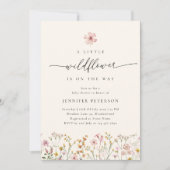 Fleur sauvage Boho Baby shower Invitation (Devant)