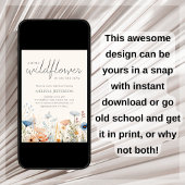 Fleur sauvage Boho Baby shower Invitation