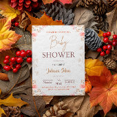 Fleur sauvage Boho Baby shower Invitation