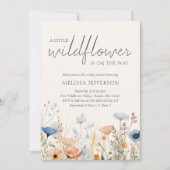 Fleur sauvage Boho Baby shower Invitation (Devant)
