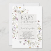 Fleur sauvage Boho Baby shower Invitation