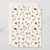 Fleur sauvage Boho Baby shower Invitation (Dos)