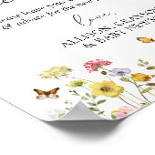 Fleur sauvage Boho Baby shower Livre d'or (Coin)