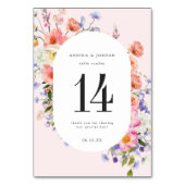 Fleur sauvage Boho | Carte de numéro de table (Par défaut)