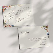 Fleur sauvage Boho | Carte de proposition Beige Be