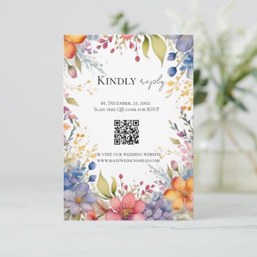 Fleur sauvage boho chic couronne florale rsvp (Debout devant)