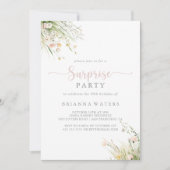 Fleur sauvage Boho de verdure Invitation de la fêt (Devant)