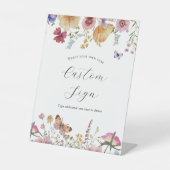 Fleur sauvage Boho et papillons Panneau texte pers (Recto)