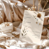 Fleur sauvage Boho Fall Photo Faire-part de mariag