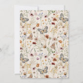 Fleur sauvage Boho Floral Baby shower Invitation (Dos)