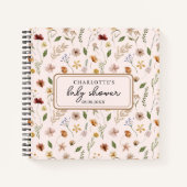 Fleur sauvage Boho Floral Baby shower Livre d'or (Devant)