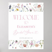 Fleur sauvage Boho Floral Fête des mariées Affiche (Devant)