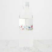 Fleur sauvage Boho Garden Étiquette de bouteille d (Dos)