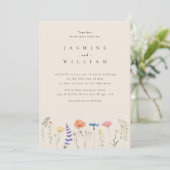 Fleur sauvage Boho Garden Mariage Invitation (Debout devant)