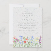 Fleur sauvage Boho Garden Mariage Invitation (Devant)