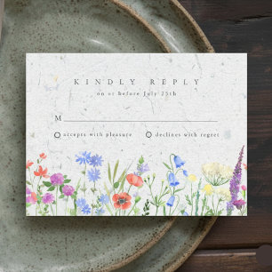 Fleur sauvage Boho Garden Wedding RSVP