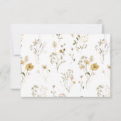 Fleur sauvage Boho jardin Floral Wedding Carte RSV (Dos)