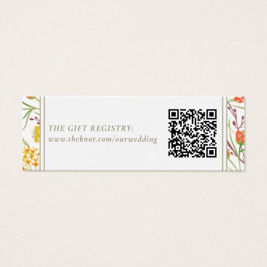 Fleur sauvage Boho Mariage Cadeau Registre QR Code (Devant)