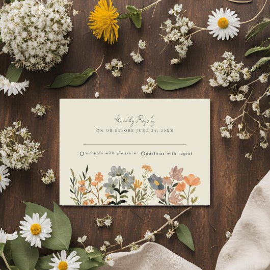 Fleur sauvage Boho Mariage de automne RSVP