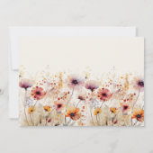 Fleur sauvage Boho simple Carte de remerciements b (Dos)