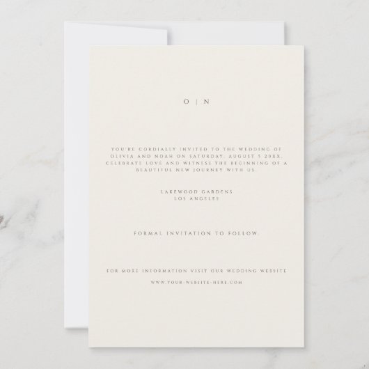 Fleur sauvage Boho Simple Enregistrer La Carte Mar (Dos)