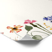 Fleur sauvage Boho | Tableau des numéros de table  (Coin)