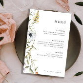 Fleur sauvage botanique | Menu Mariage élégant