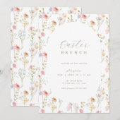 Fleur sauvage Brunch de Pâques & Invitation chasse (Devant / Derrière)