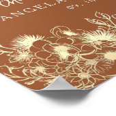 Fleur sauvage Burnt Orange Mariage Welcome Poster (Coin)